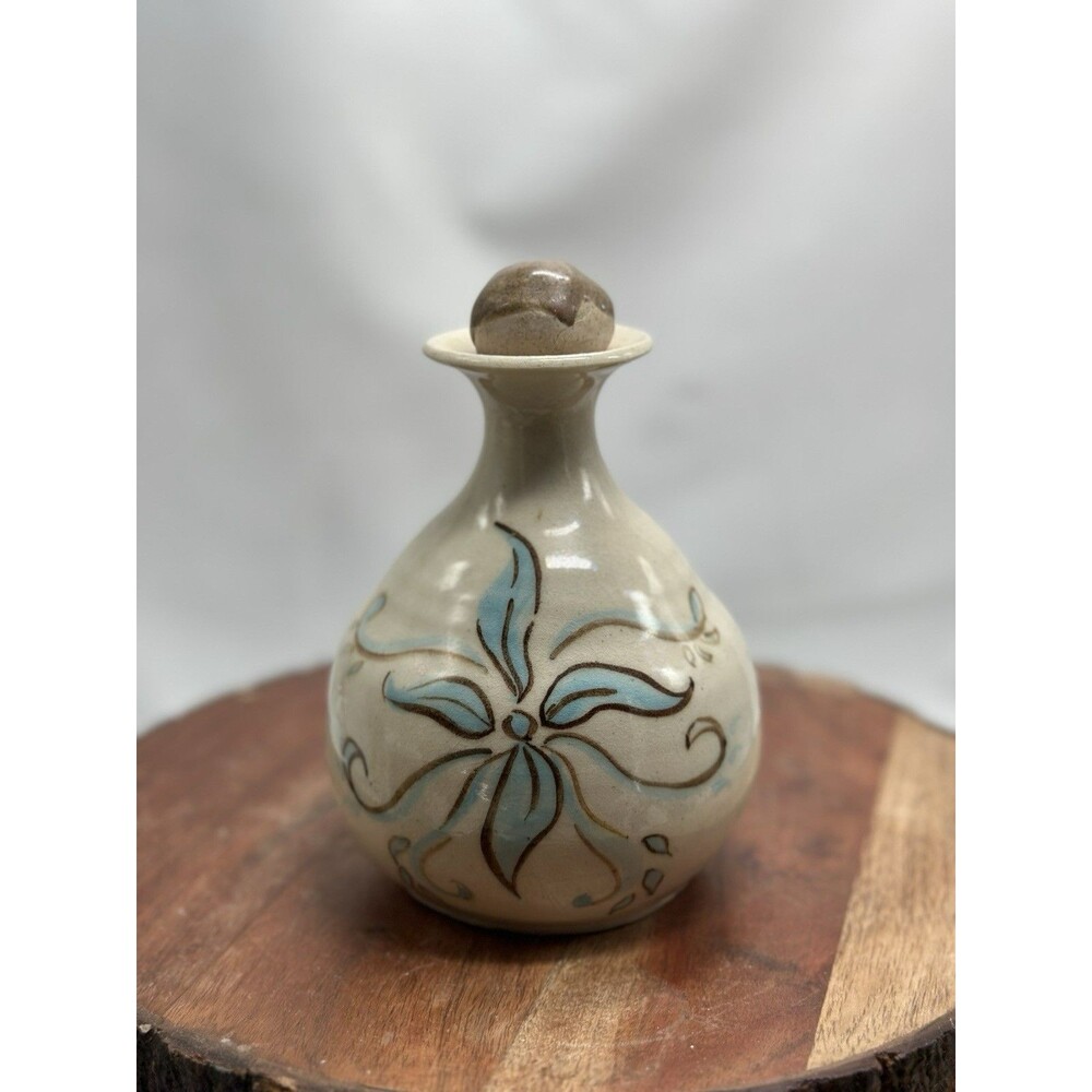 Westwind Pottery Oil Lamp Vase Handmade Signed
